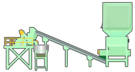 石膏ボード粉砕機